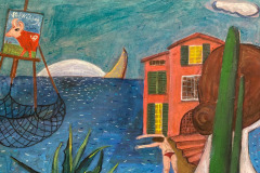 Abschied von Theoule / 2021 / Acryl auf Leinwand