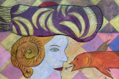 Goldmarie / 2022 / 45x60 / Acryl auf Leinwand