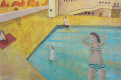 Ein Morgen im gelben Bad / 2015 / 100x140 / Acryl auf Leinwand