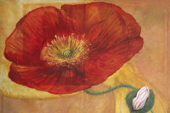 Papaver / 2010 / 130x140 / Collage auf Leinwand